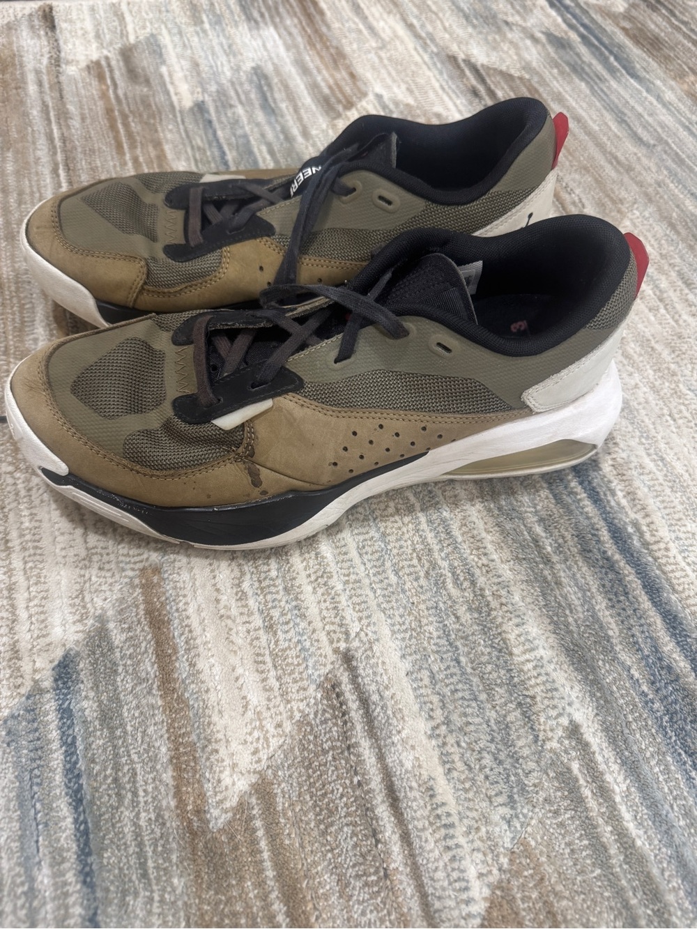 Size 12 Jordan Air 200E Olive Green Athletic Sneakers